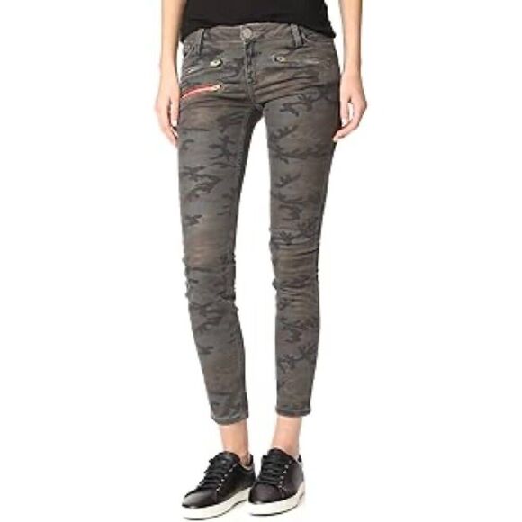 Etienne Marcel Size 25 Washed Camouflage Skinny Stretch Ankle Jeans - Picture 1 of 13